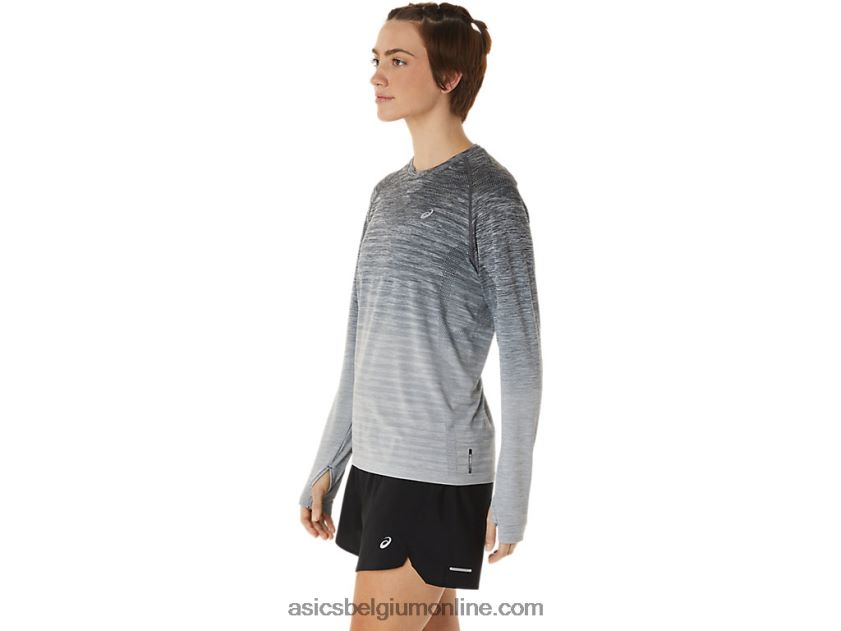 naadloze top met lange mouwen voor dames V6HXR22988 drager grijs/gletsjergrijs Asics