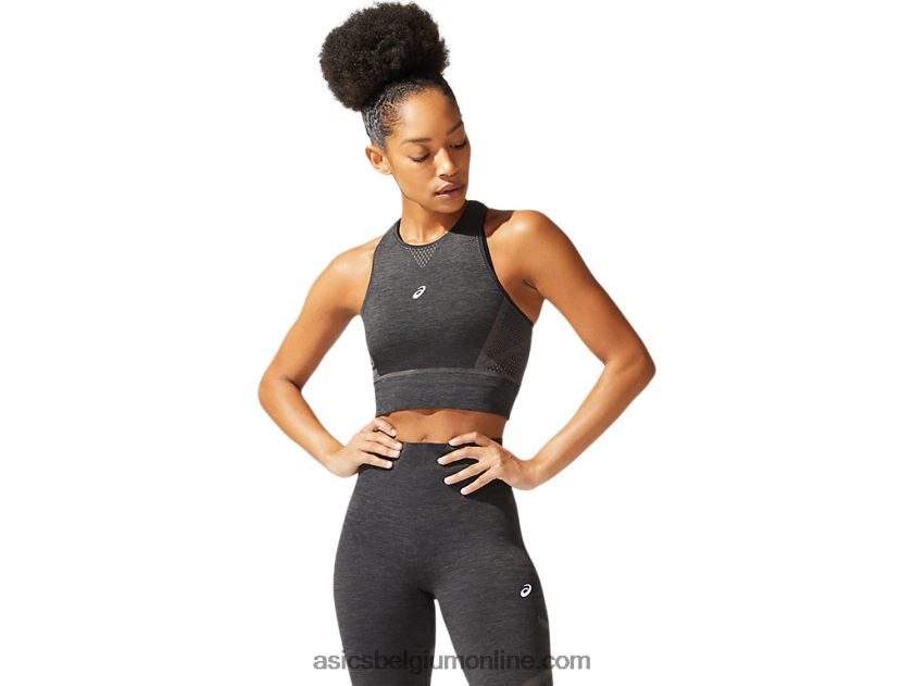 naadloze top voor dames V6HXR23837 prestatie zwart Asics