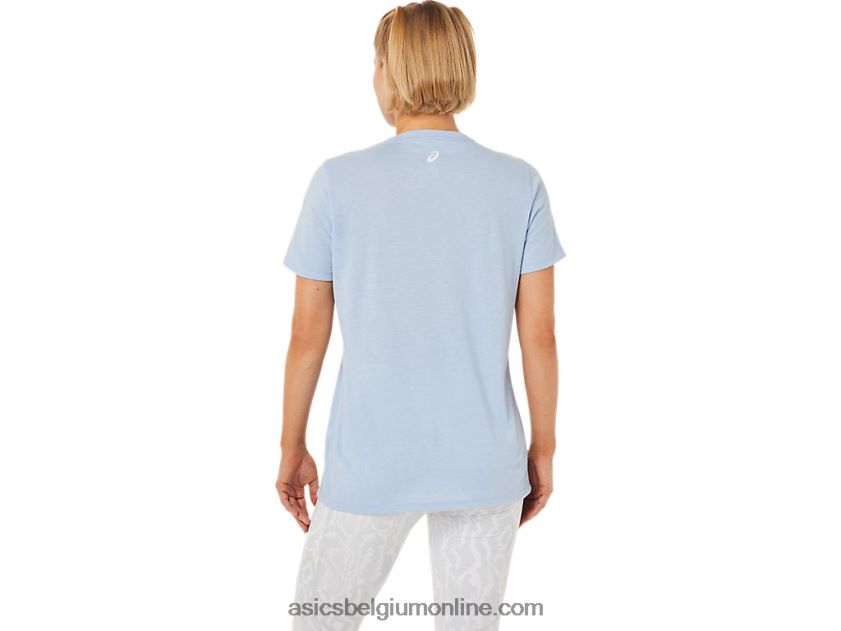 nieuw sterk 92 grafisch T-shirt voor dames V6HXR23761 nevel/gloed geel Asics