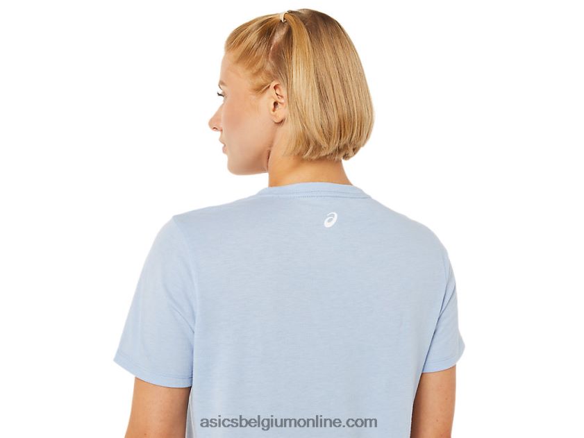 nieuw sterk 92 grafisch T-shirt voor dames V6HXR23761 nevel/gloed geel Asics