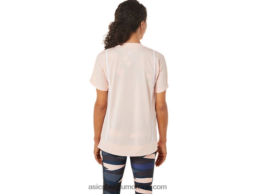 nieuwe sterke 92 top met korte mouwen voor dames V6HXR23281 briesje/briljant wit Asics