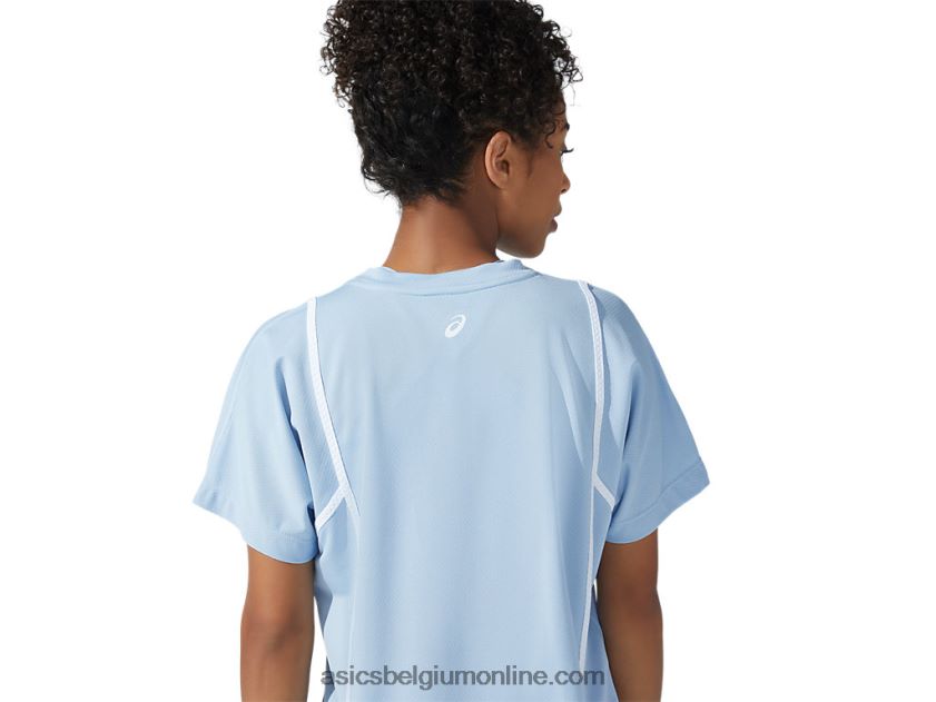 nieuwe sterke 92 top met korte mouwen voor dames V6HXR23753 nevel/briljant wit Asics