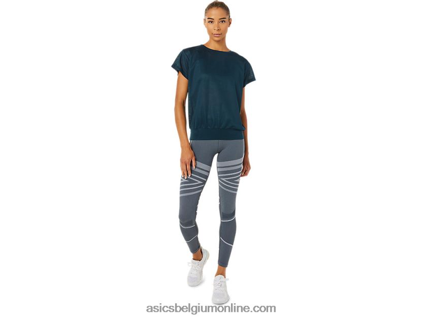 open rugtop met korte mouwen voor dames V6HXR23363 frans blauw Asics