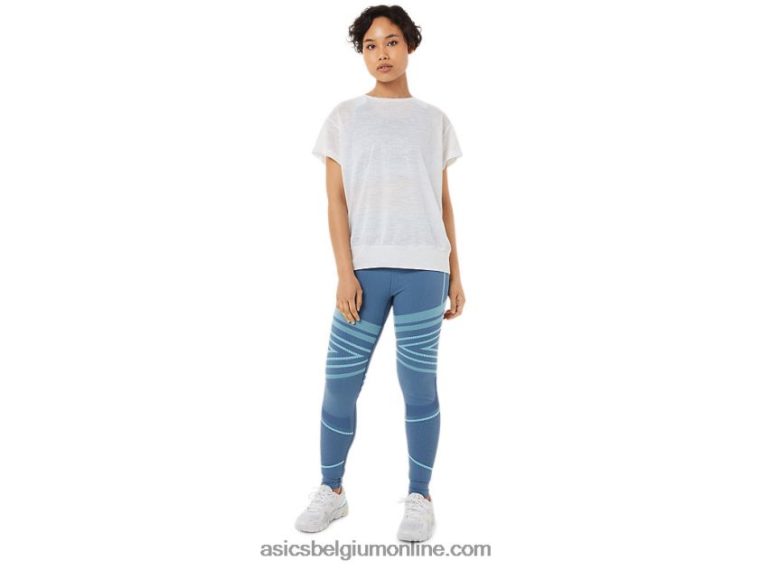 open rugtop met korte mouwen voor dames V6HXR23374 briljant wit Asics