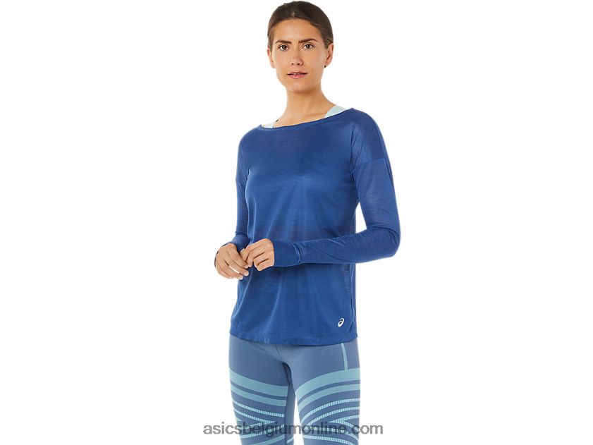 open rugtop met lange mouwen voor dames V6HXR23361 grote haai Asics