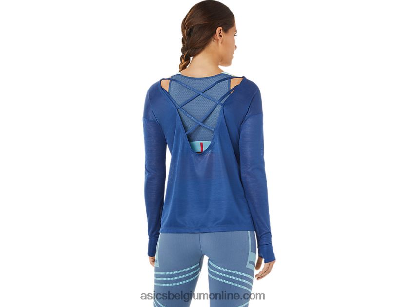 open rugtop met lange mouwen voor dames V6HXR23361 grote haai Asics