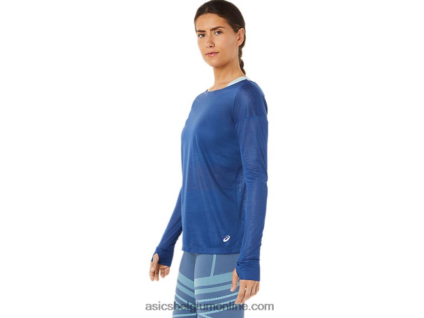 open rugtop met lange mouwen voor dames V6HXR23361 grote haai Asics