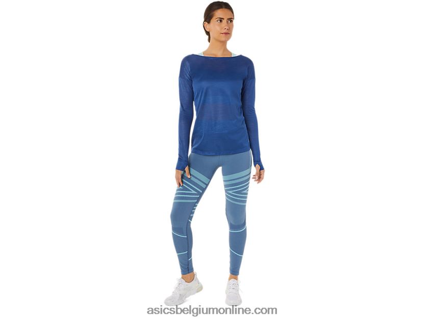 open rugtop met lange mouwen voor dames V6HXR23361 grote haai Asics