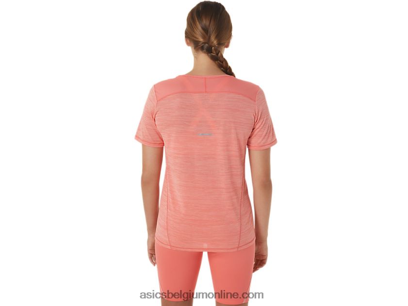 race top met v-hals en korte mouwen voor dames V6HXR22295 papaja/guave Asics