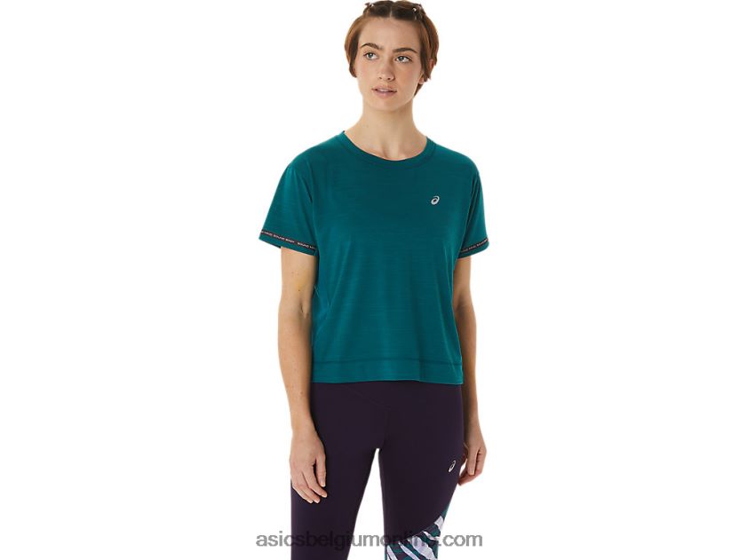 racetop voor dames V6HXR23091 fluweel grenen Asics