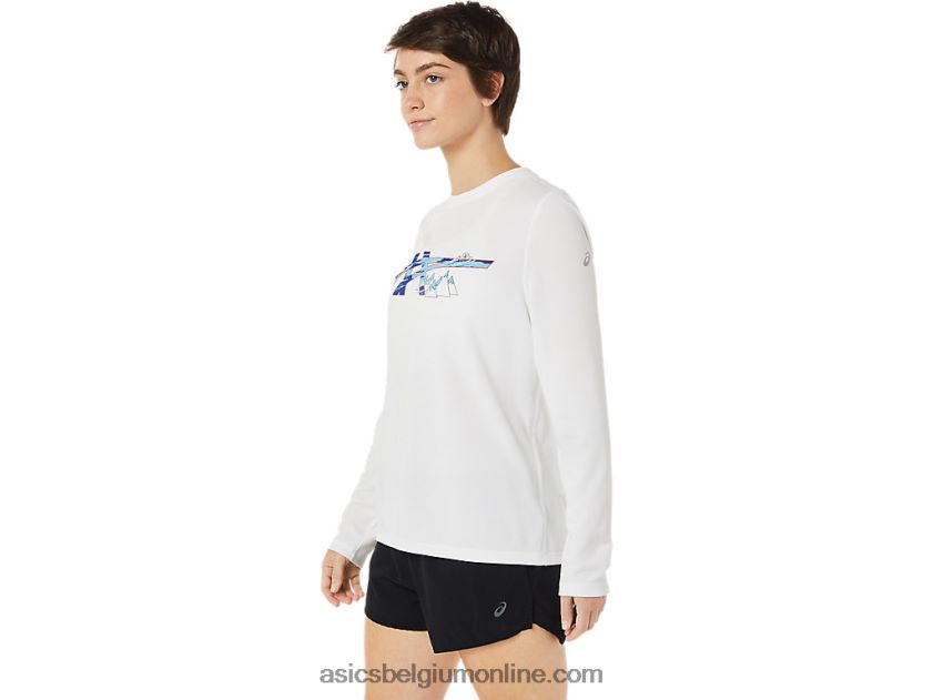 ready-set ii-afbeelding met lange mouwen voor dames V6HXR23609 briljant wit Asics