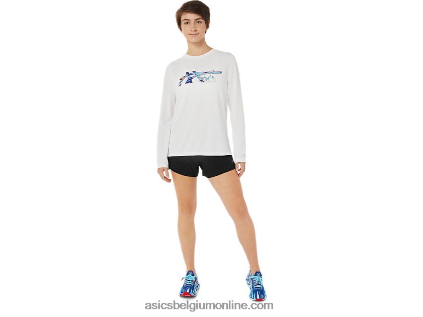 ready-set ii-afbeelding met lange mouwen voor dames V6HXR23609 briljant wit Asics