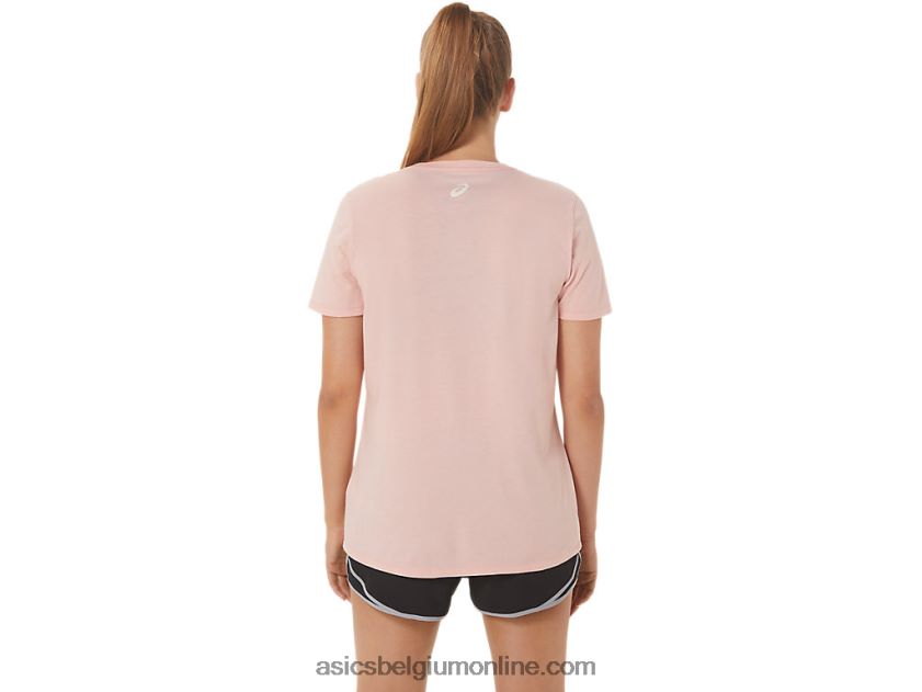 run club v-hals voor dames V6HXR22813 berijpte roos Asics