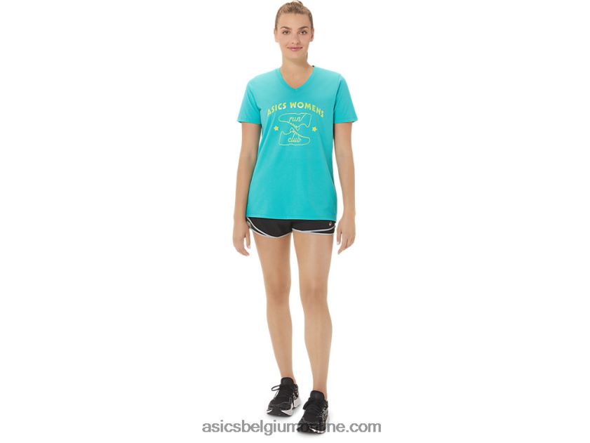 run club v-hals voor dames V6HXR22989 zee glas Asics