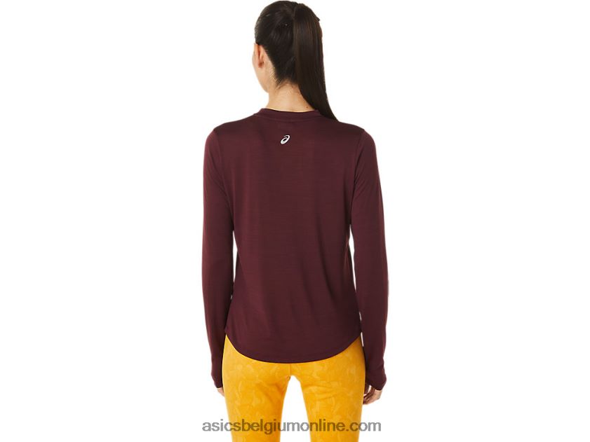 runkoyo top met opstaande kraag en lange mouwen voor dames V6HXR22754 diepe Mars Asics