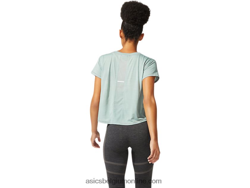 sakura crop-top met korte mouwen voor dames V6HXR23977 leigrijs Asics