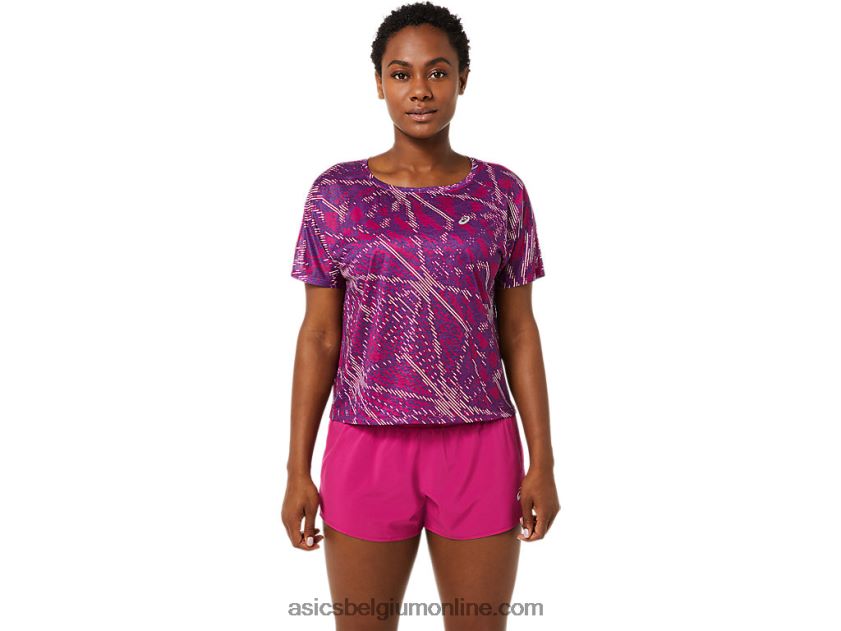 sakura top met korte mouwen voor dames V6HXR23329 yo zakura aop Asics
