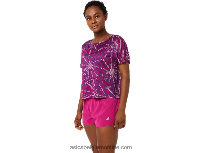 sakura top met korte mouwen voor dames V6HXR23329 yo zakura aop Asics