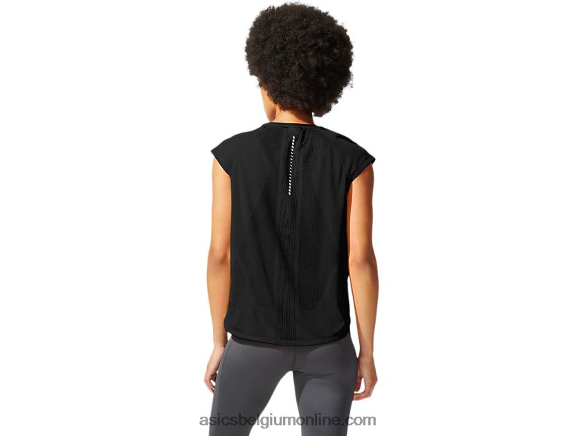 sf ventilerende croptop voor dames V6HXR23936 prestatie zwart Asics