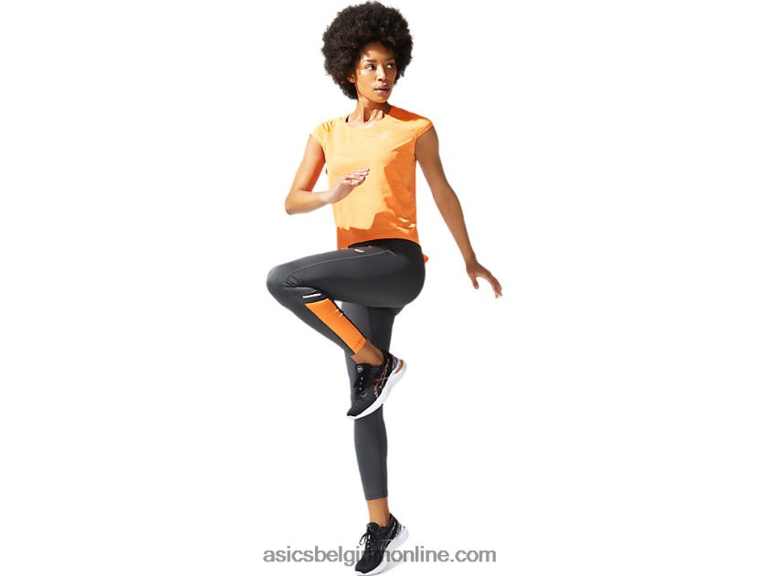 sf ventilerende croptop voor dames V6HXR23937 zon perzik Asics