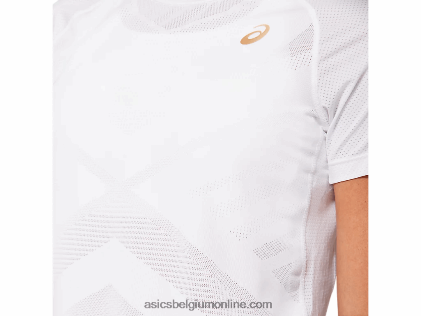 tennisshirt met korte mouwen voor dames V6HXR24194 briljant wit Asics