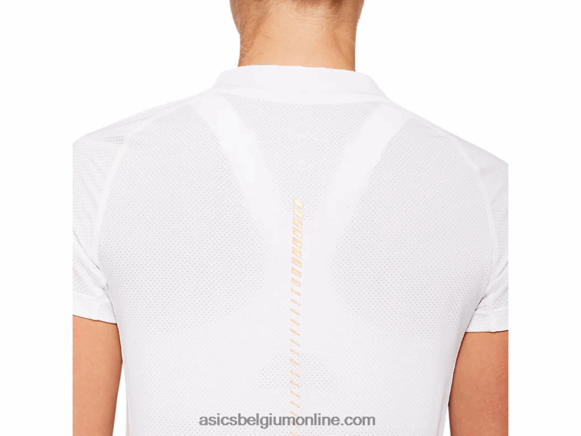 tennisshirt met korte mouwen voor dames V6HXR24194 briljant wit Asics