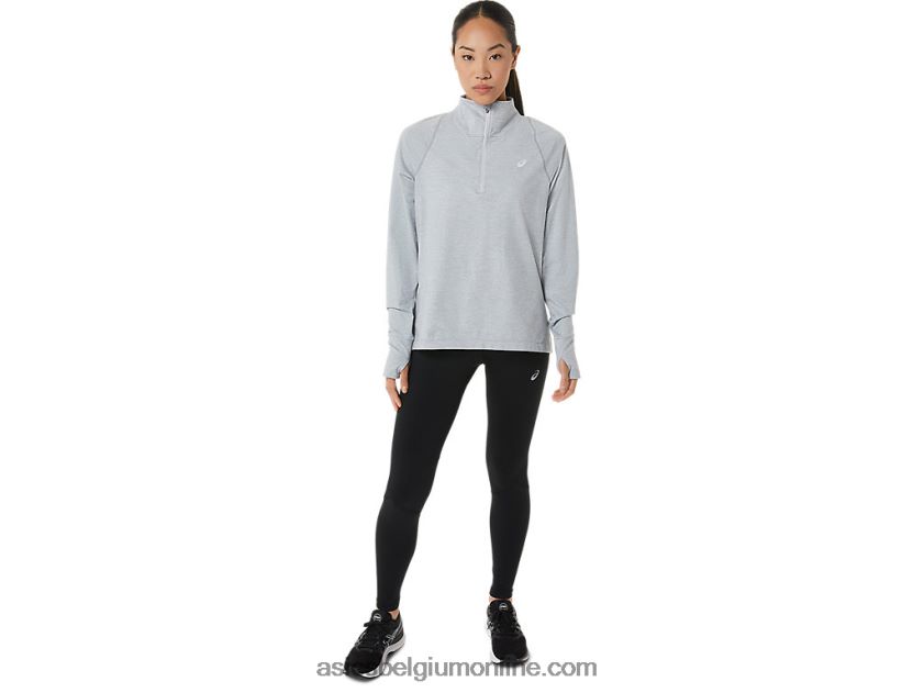 thermopolis halve ritssluiting voor dames V6HXR22920 lichtgrijze heide Asics