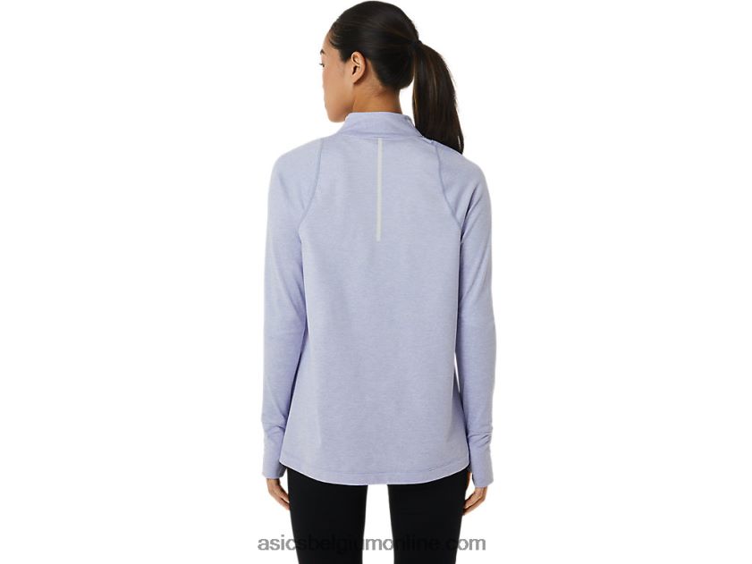 thermopolis halve ritssluiting voor dames V6HXR22958 damp heide Asics