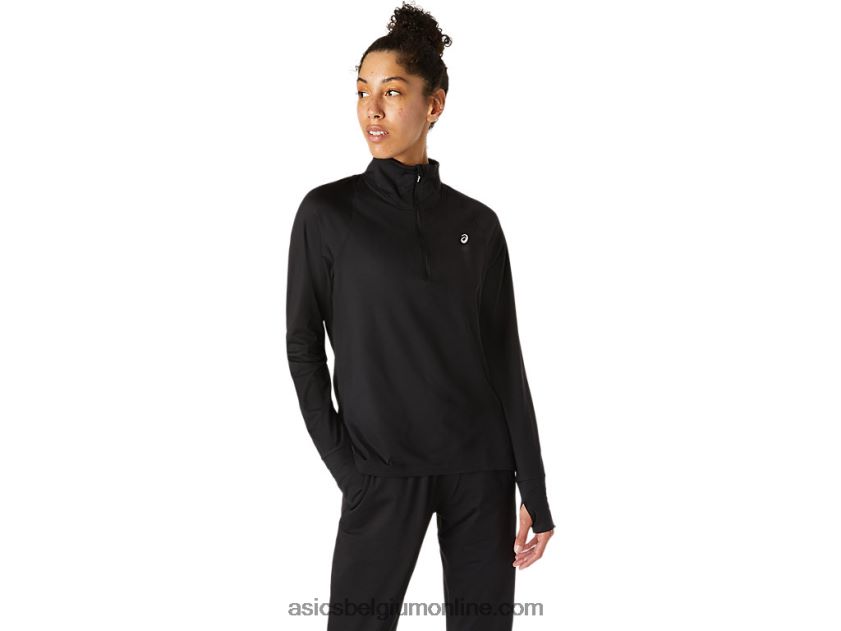 thermopolis halve ritssluiting voor dames V6HXR23618 prestatie zwart Asics