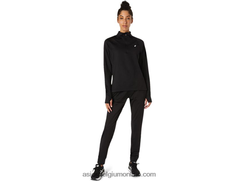 thermopolis halve ritssluiting voor dames V6HXR23618 prestatie zwart Asics