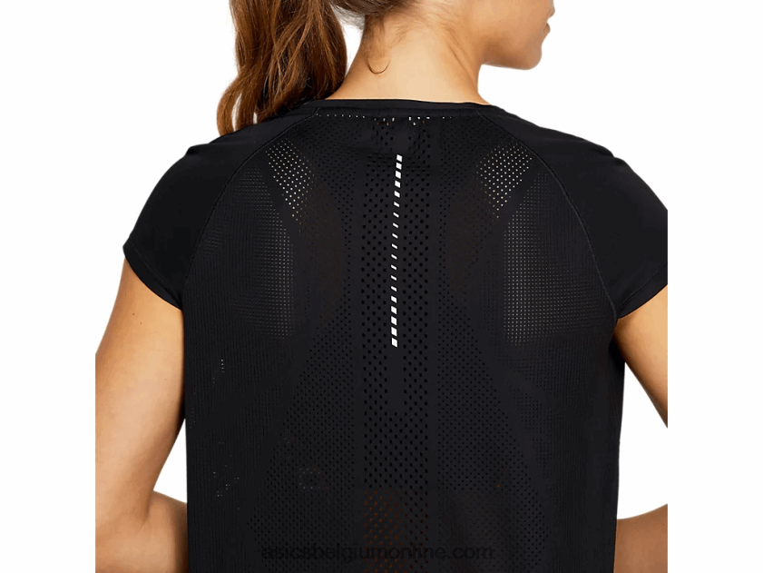 toekomst tokyo ventilerende top met korte mouwen voor dames V6HXR24129 prestatie zwart Asics