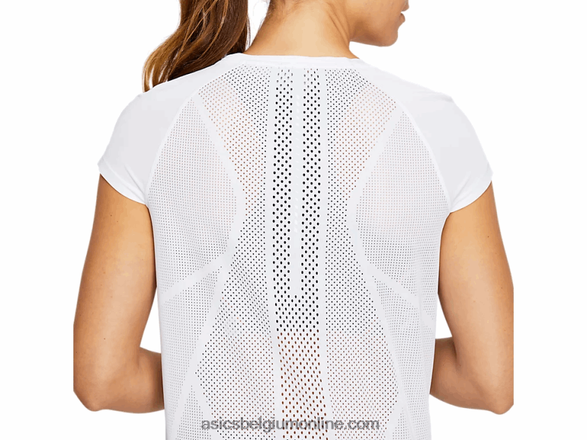 toekomst tokyo ventilerende top met korte mouwen voor dames V6HXR24131 briljant wit Asics