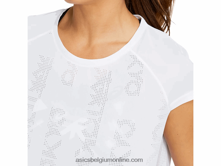 toekomst tokyo ventilerende top met korte mouwen voor dames V6HXR24131 briljant wit Asics