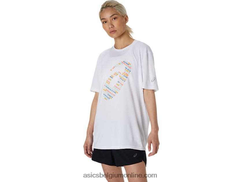 top met logoprint en korte mouwen V6HXR21758 briljant wit Asics