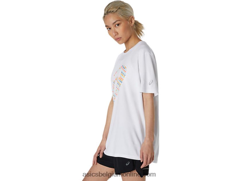 top met logoprint en korte mouwen V6HXR21758 briljant wit Asics