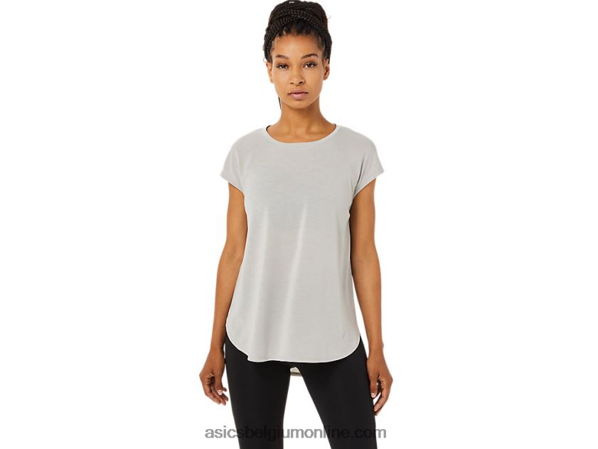 topje met korte mouwen voor dames V6HXR23359 oester grijs Asics