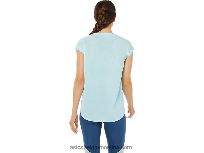 topje met korte mouwen voor dames V6HXR23369 Helder blauw Asics
