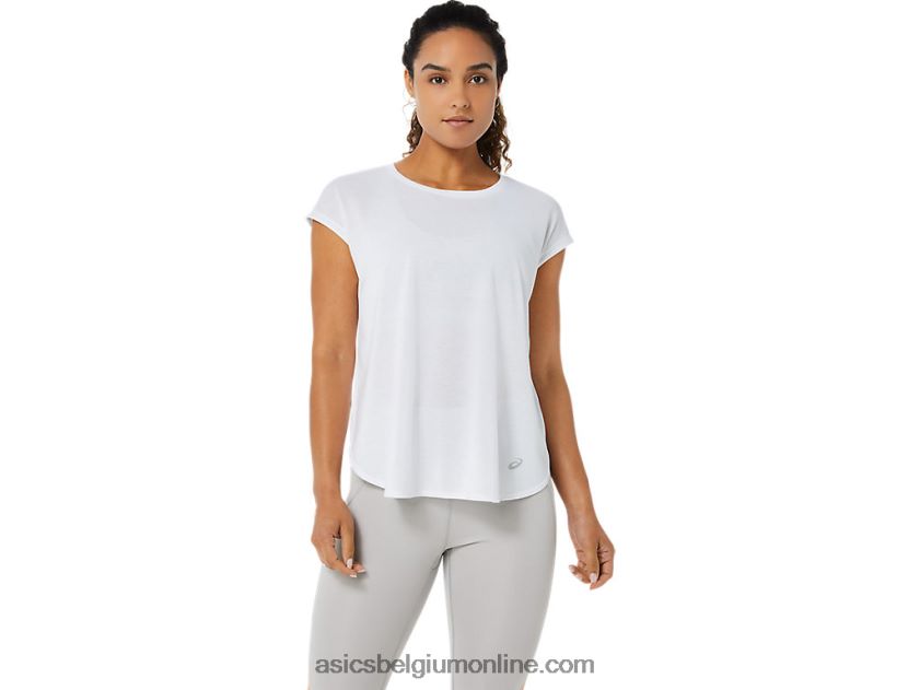 topje met korte mouwen voor dames V6HXR23381 briljant wit Asics
