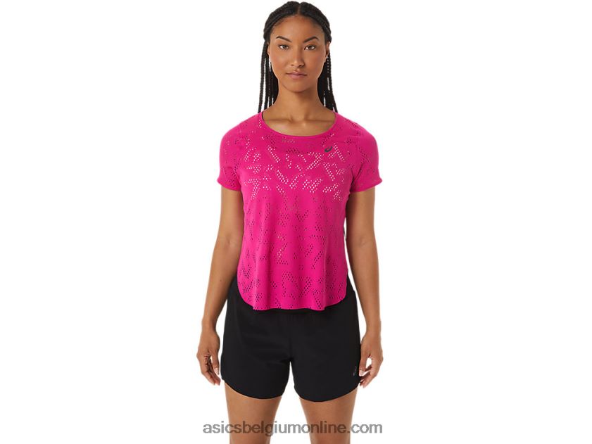 ventilerende actibreeze top met korte mouwen voor dames V6HXR22530 roze rave Asics