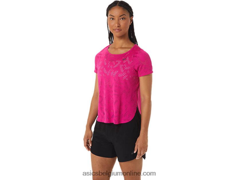 ventilerende actibreeze top met korte mouwen voor dames V6HXR22530 roze rave Asics