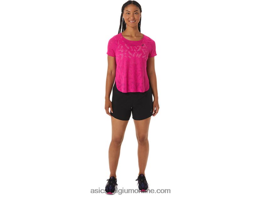 ventilerende actibreeze top met korte mouwen voor dames V6HXR22530 roze rave Asics