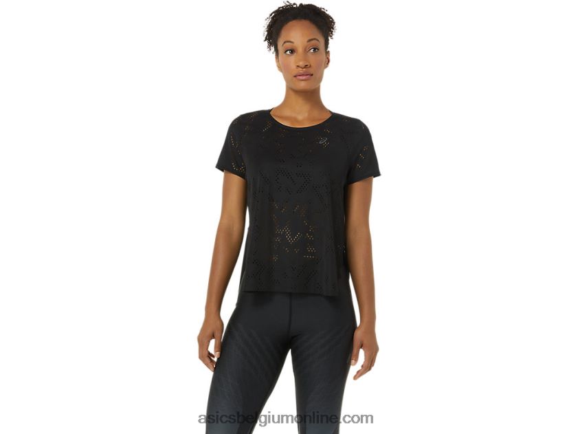 ventilerende actibreeze top met korte mouwen voor dames V6HXR23488 prestatie zwart Asics