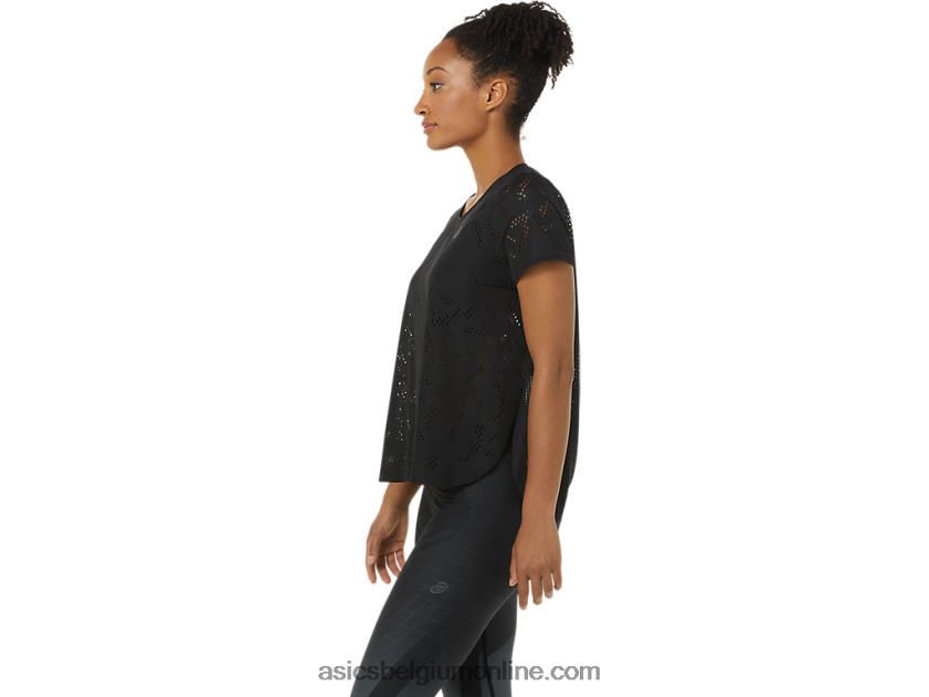 ventilerende actibreeze top met korte mouwen voor dames V6HXR23488 prestatie zwart Asics