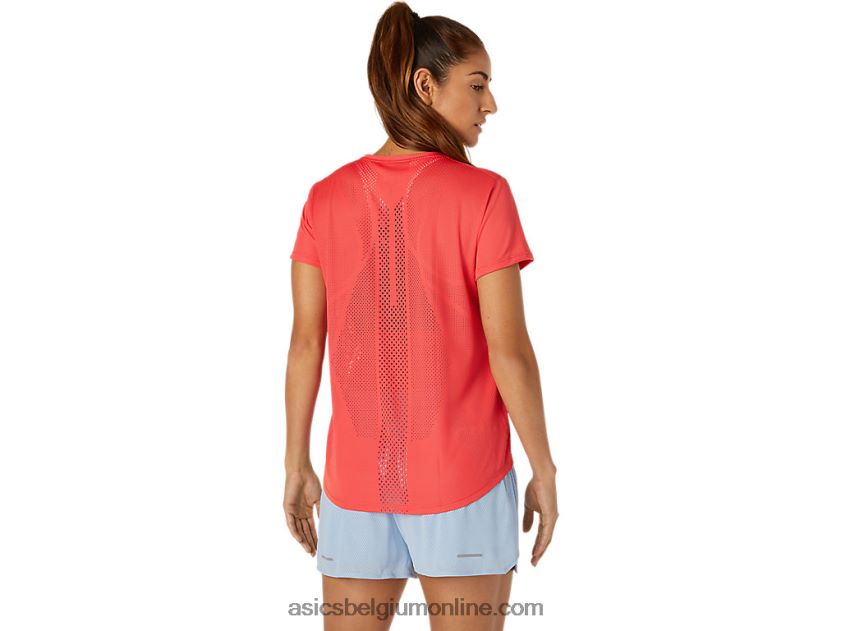 ventilerende top met korte mouwen voor dames V6HXR23818 roze grapefruit Asics
