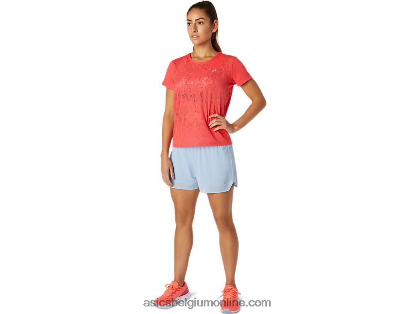 ventilerende top met korte mouwen voor dames V6HXR23818 roze grapefruit Asics