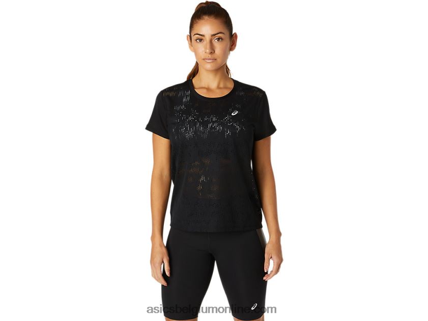 ventilerende top met korte mouwen voor dames V6HXR23819 prestatie zwart Asics