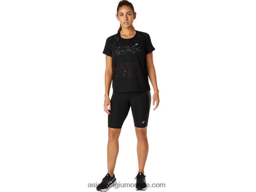 ventilerende top met korte mouwen voor dames V6HXR23819 prestatie zwart Asics