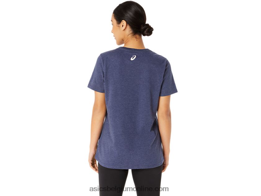 vrouwen monarch slogan bemanning V6HXR22163 peacoat heide Asics