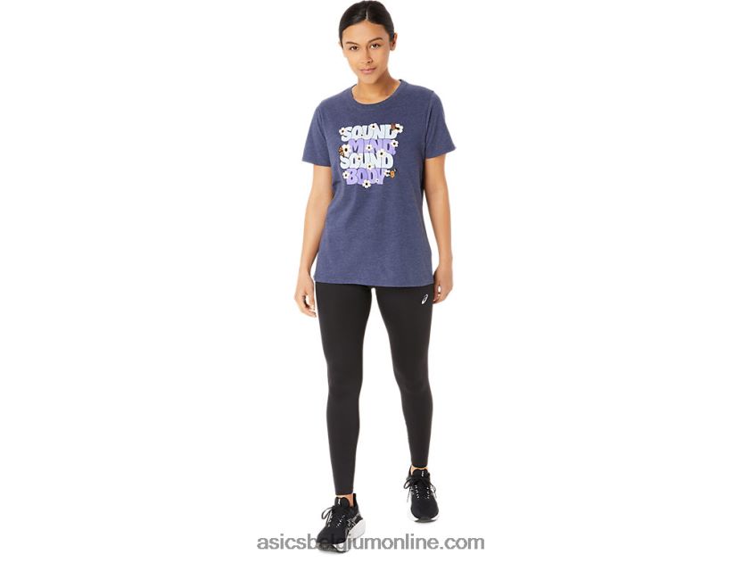 vrouwen monarch slogan bemanning V6HXR22163 peacoat heide Asics