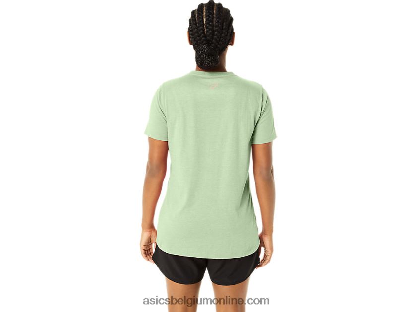 vrouwen strepen v-hals V6HXR22214 fluister groene heide Asics